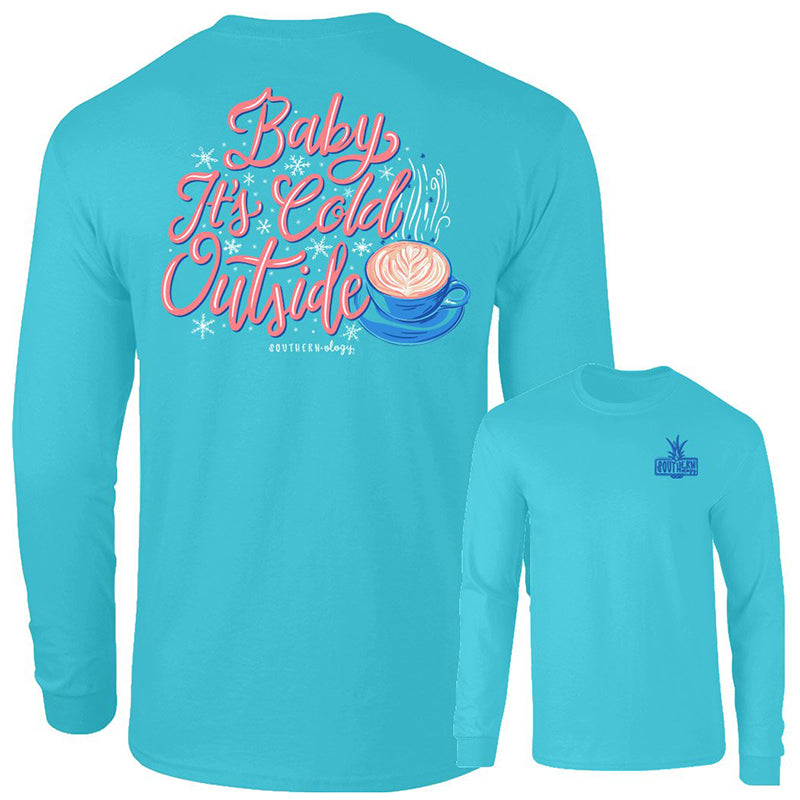 Southernology Baby It's Cold Mug Comfort Colors Long Sleeve T-Shirt