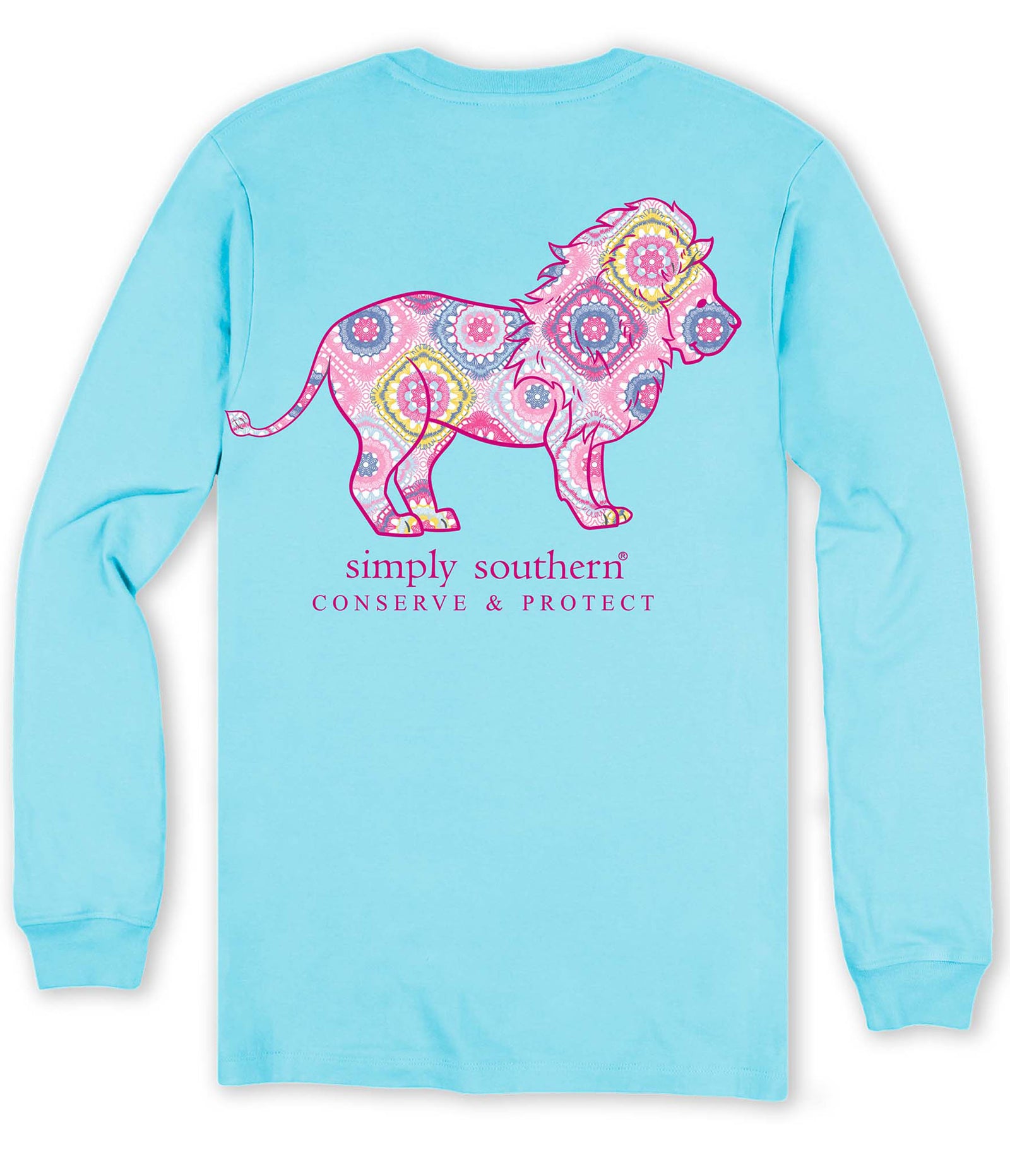 SALE Simply Southern Lion Tracker Knit Pool Long Sleeve T-Shirt