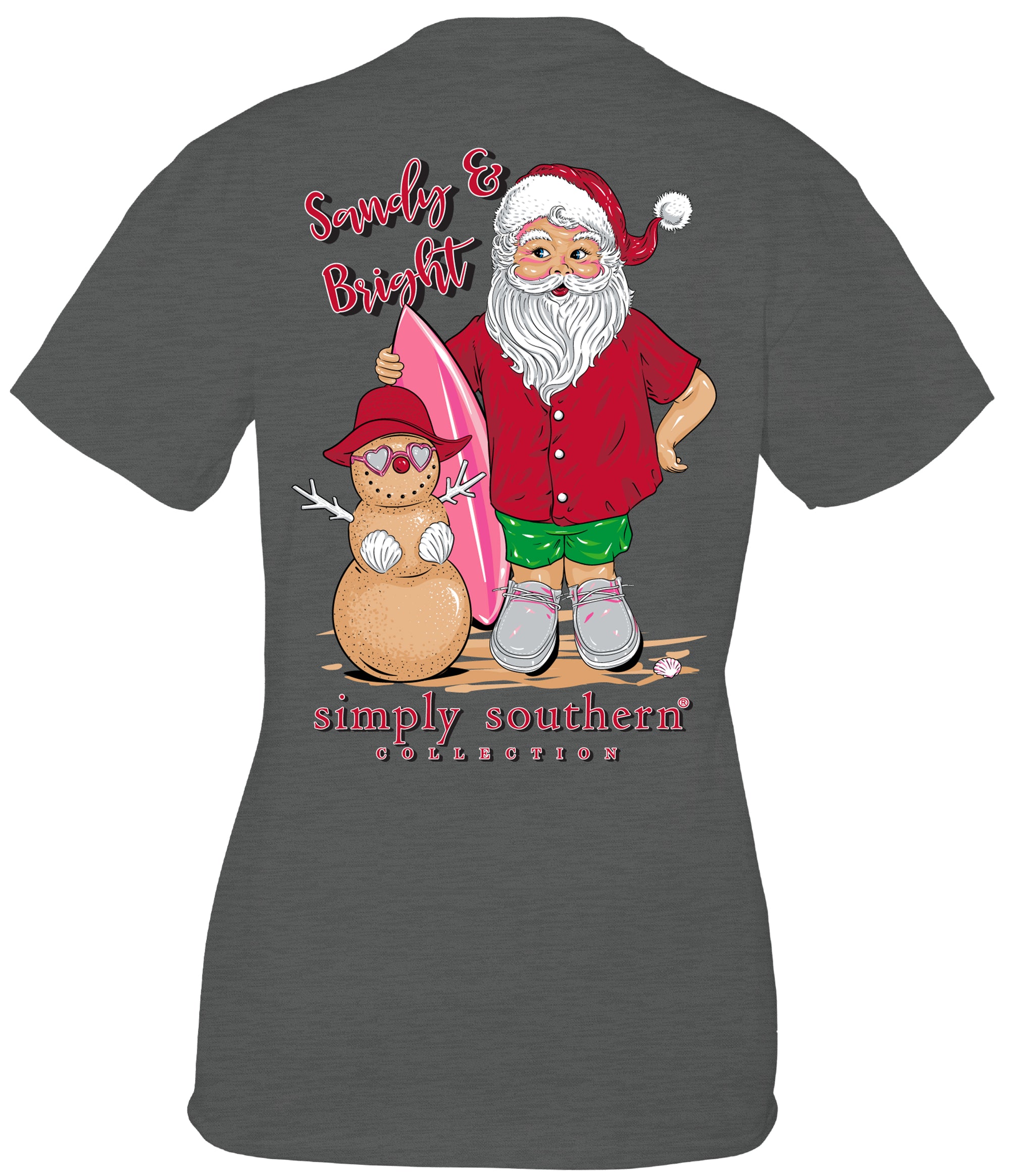 SALE Simply Southern Sandy &amp; Bright Santa Holiday T-Shirt