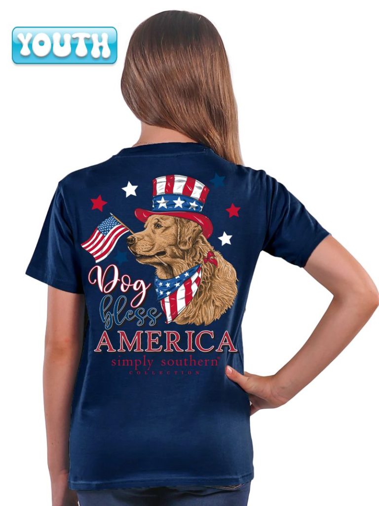 Simply Southern Dog Bless America T-Shirt - SimplyCuteTees