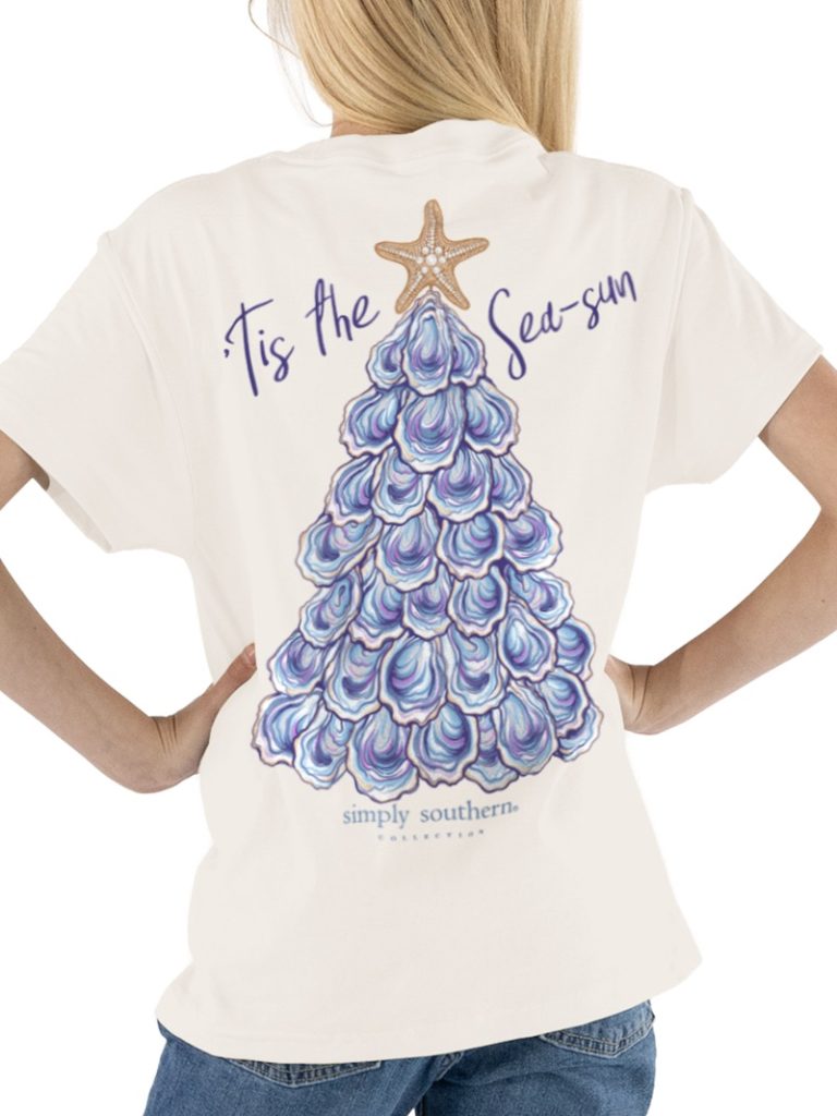 Simply Southern Sea Sun Oyster Tree Holiday T-Shirt