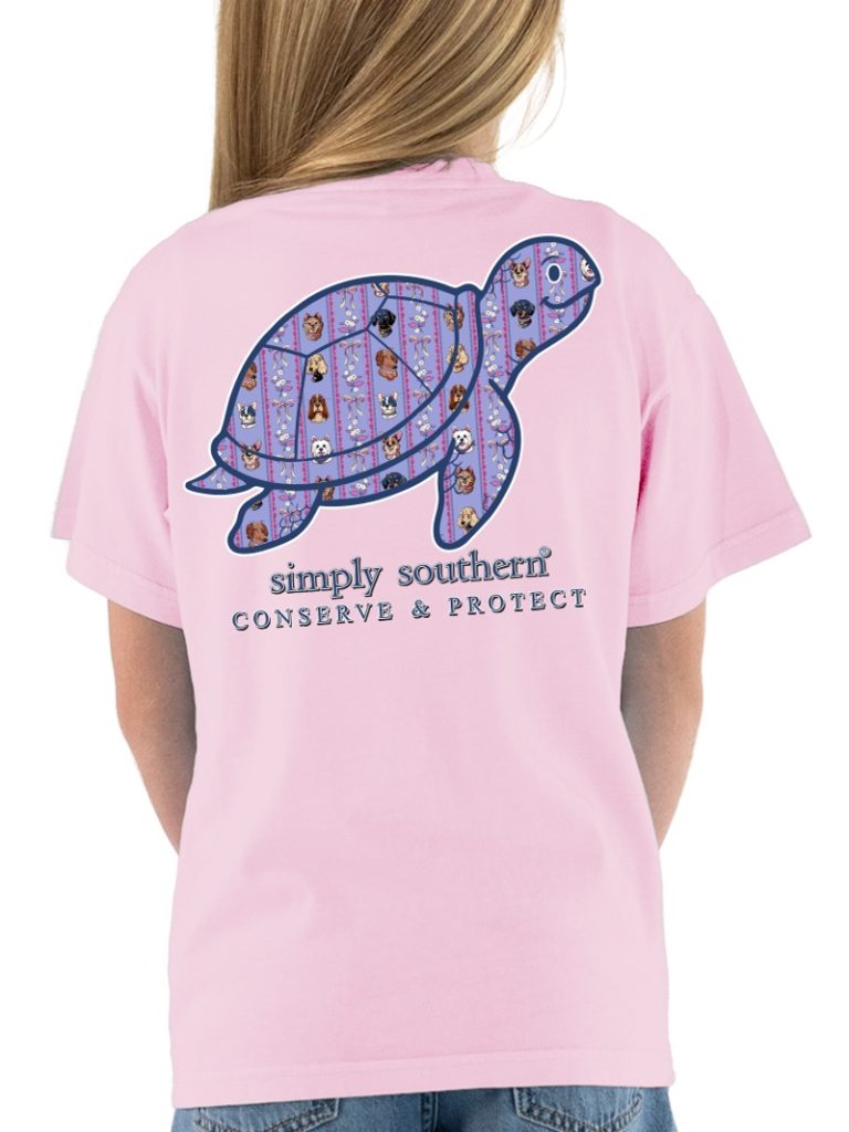 Simply Southern Turtle Tracker Puppy Pattern T-Shirt