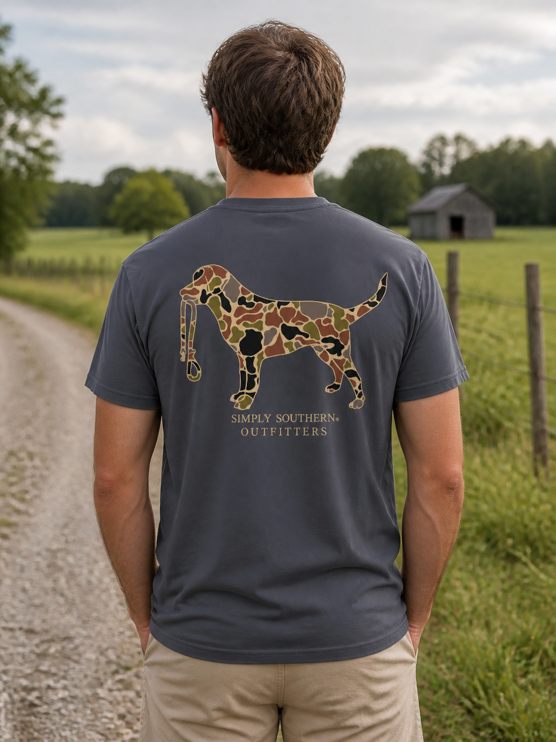 Simply Southern Outfitters Camo Dog Mineral Washed Unisex T-Shirt