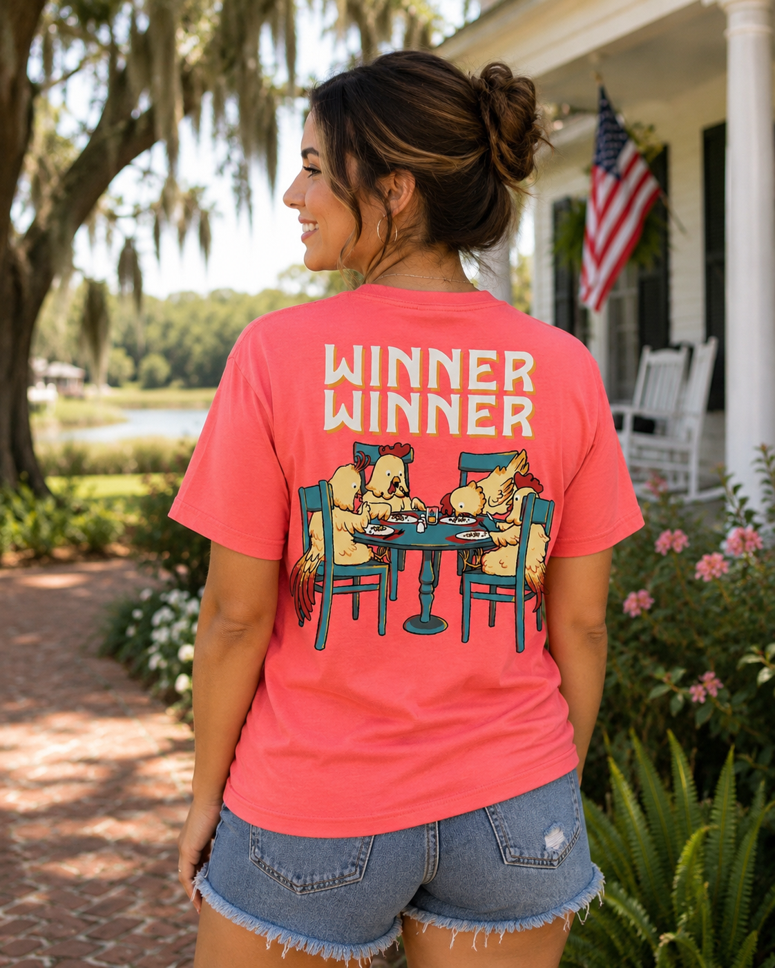 Southern Attitude Winner Winner Chicken Dinner T-Shirt