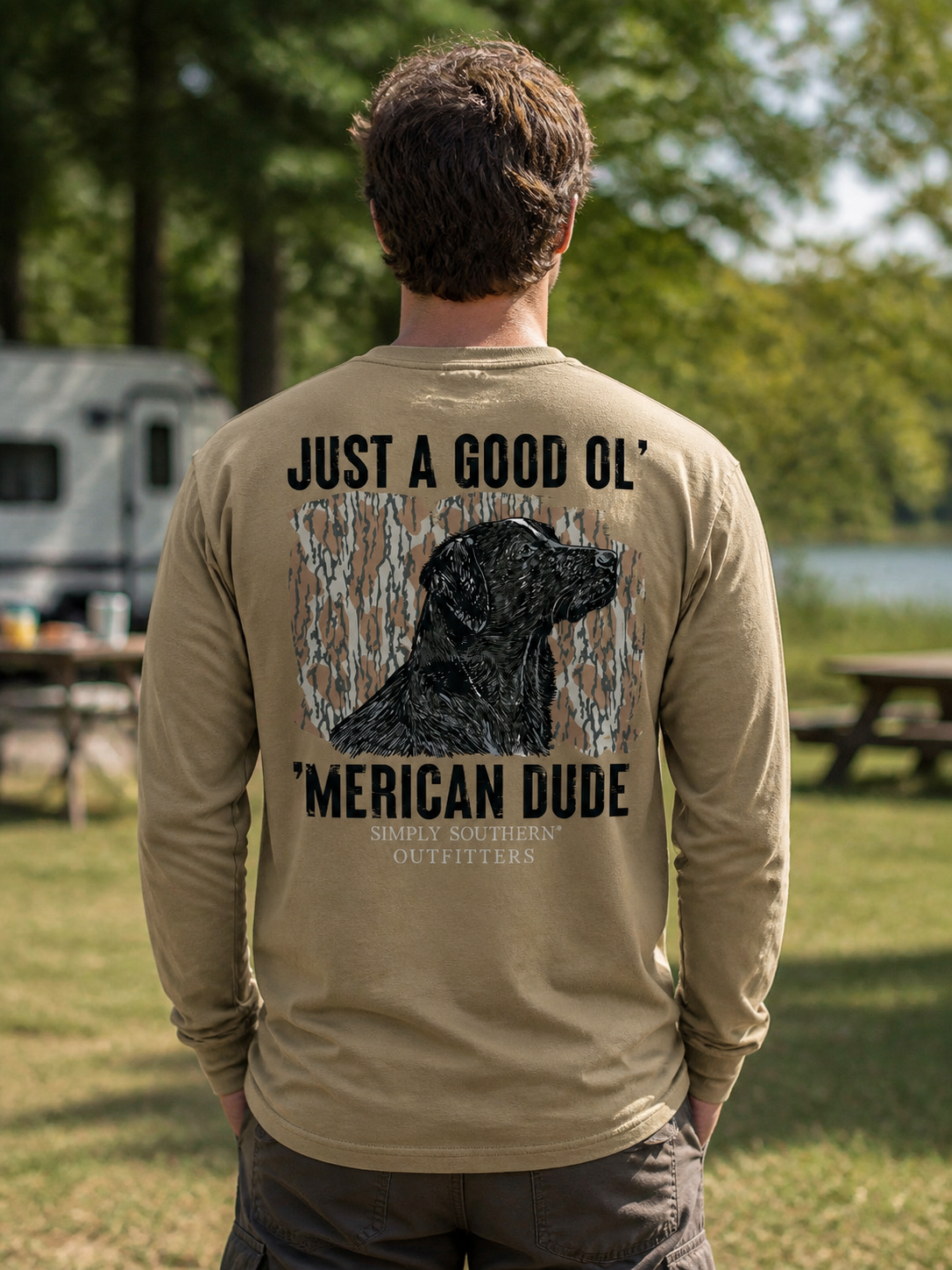 Simply Southern Merican Dude Good Long Sleeve Unisex T-Shirt