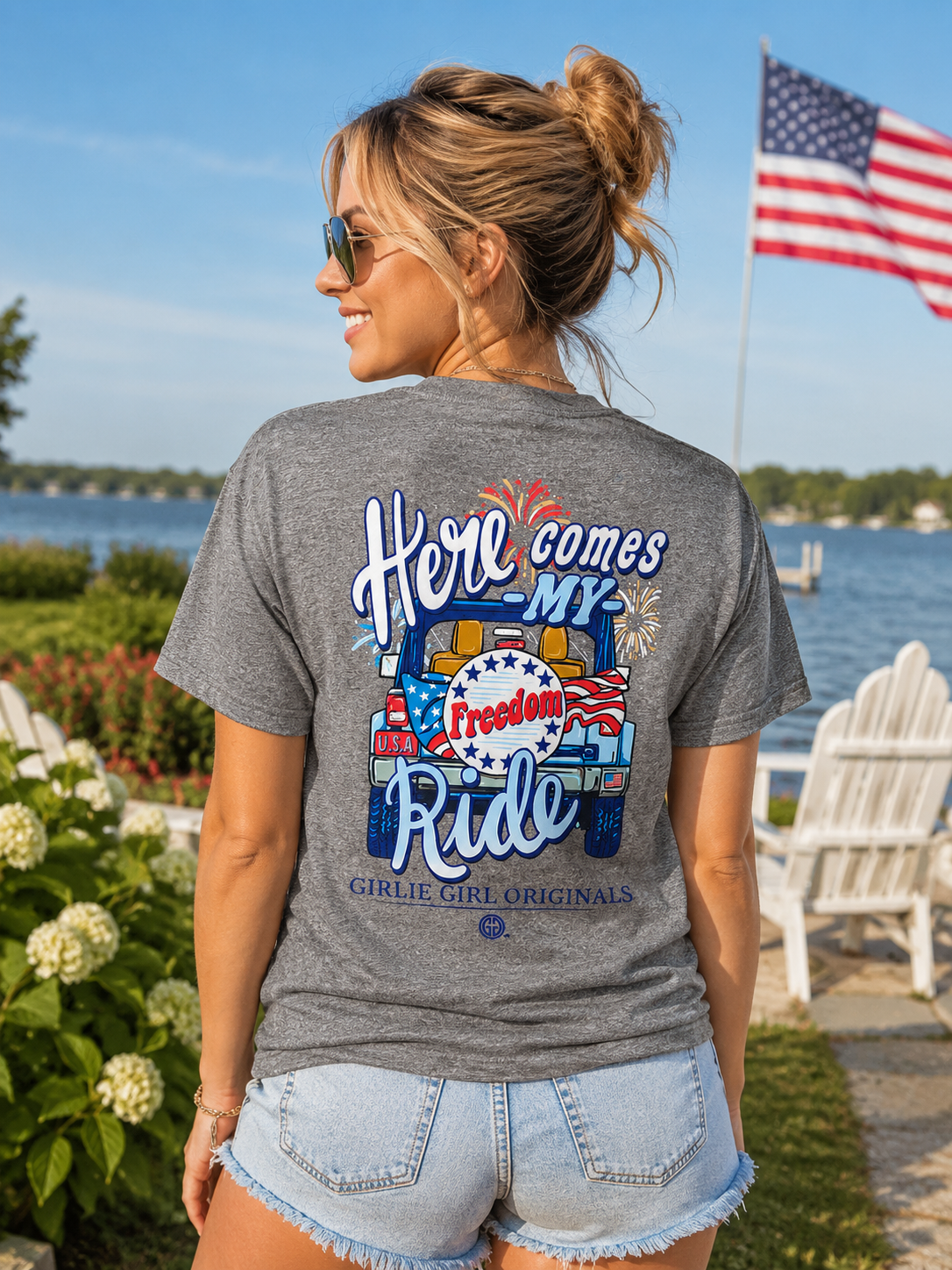 Girlie Girl Originals Freedom Ride USA T-Shirt