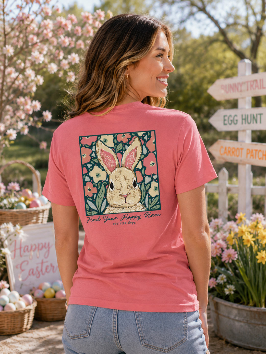 Southernology Hoppy Place Easter Comfort Colors T-Shirt