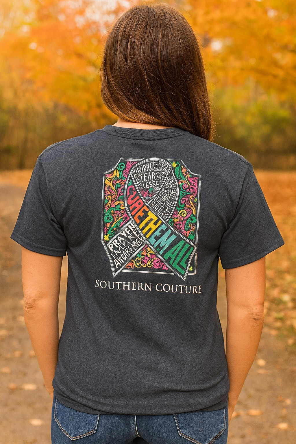 Southern Couture Classic Cure Them All Cancer T-Shirt - SimplyCuteTees
