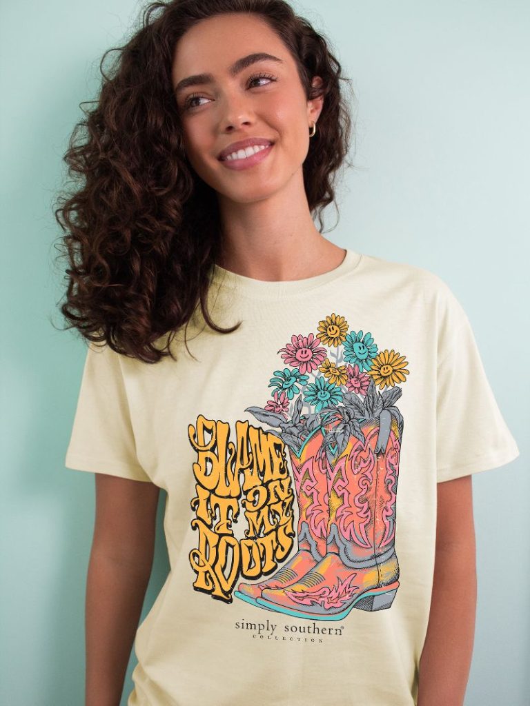 Simply Southern My Roots Boots Boxy Oversized T-Shirt