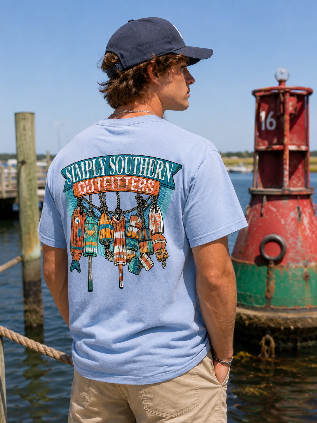 Simply Southern Outfitters Buoy Mineral Washed Unisex T-Shirt