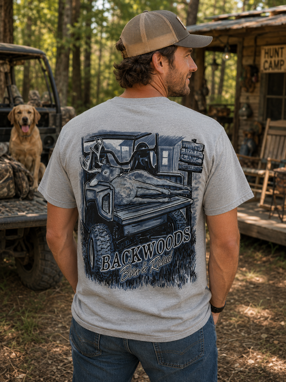 Backwoods Born & Raised Hunt Camp Comfort Colors Unisex T-Shirt