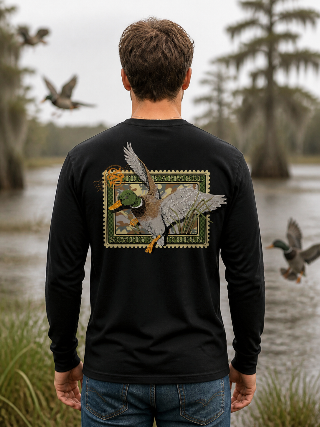 Simply Southern Duck Stamp Long Sleeve Unisex T-Shirt