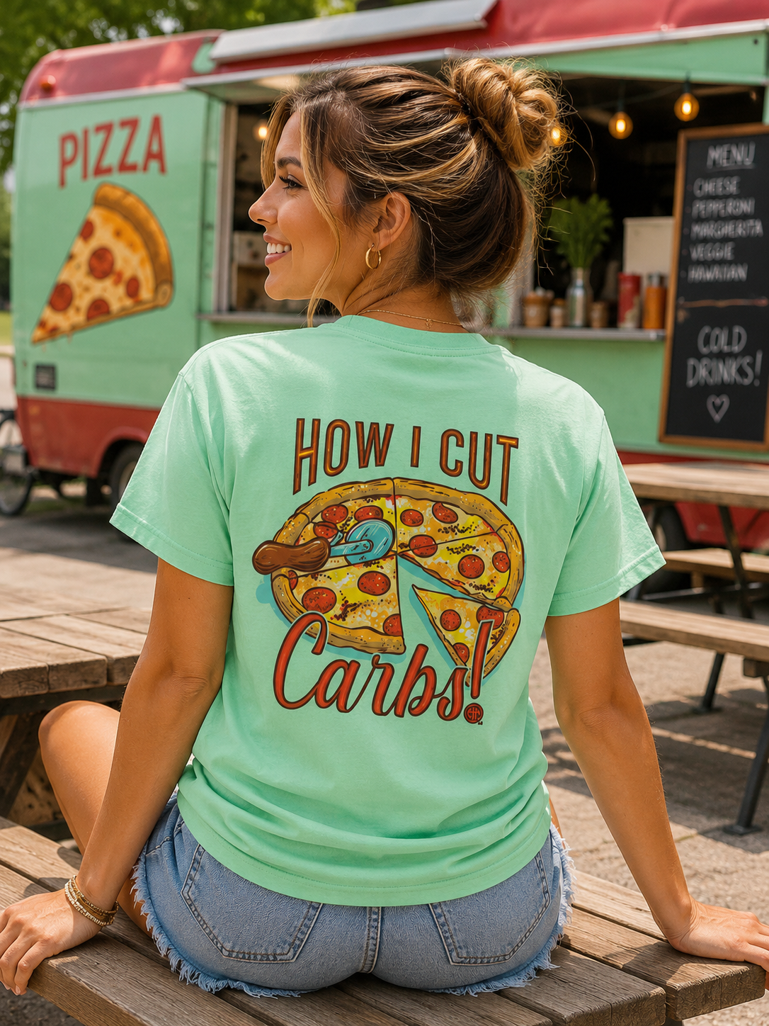 Girlie Girl Originals Cut Carbs Pizza T-Shirt