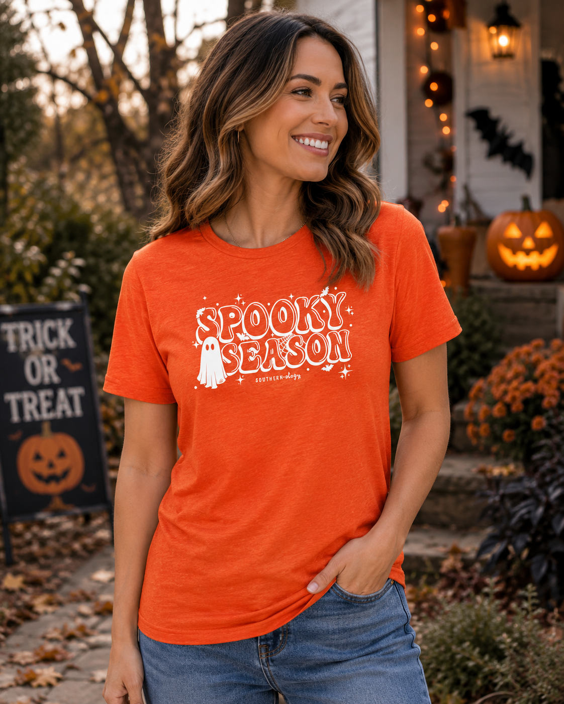 Southernology Spooky Season Halloween Statement Canvas T-Shirt