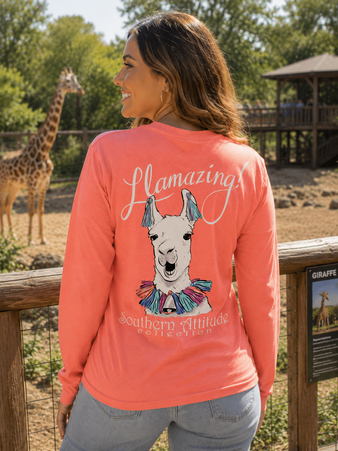 SALE Southern Attitude Preppy Amazing Llama Long Sleeve T-Shirt