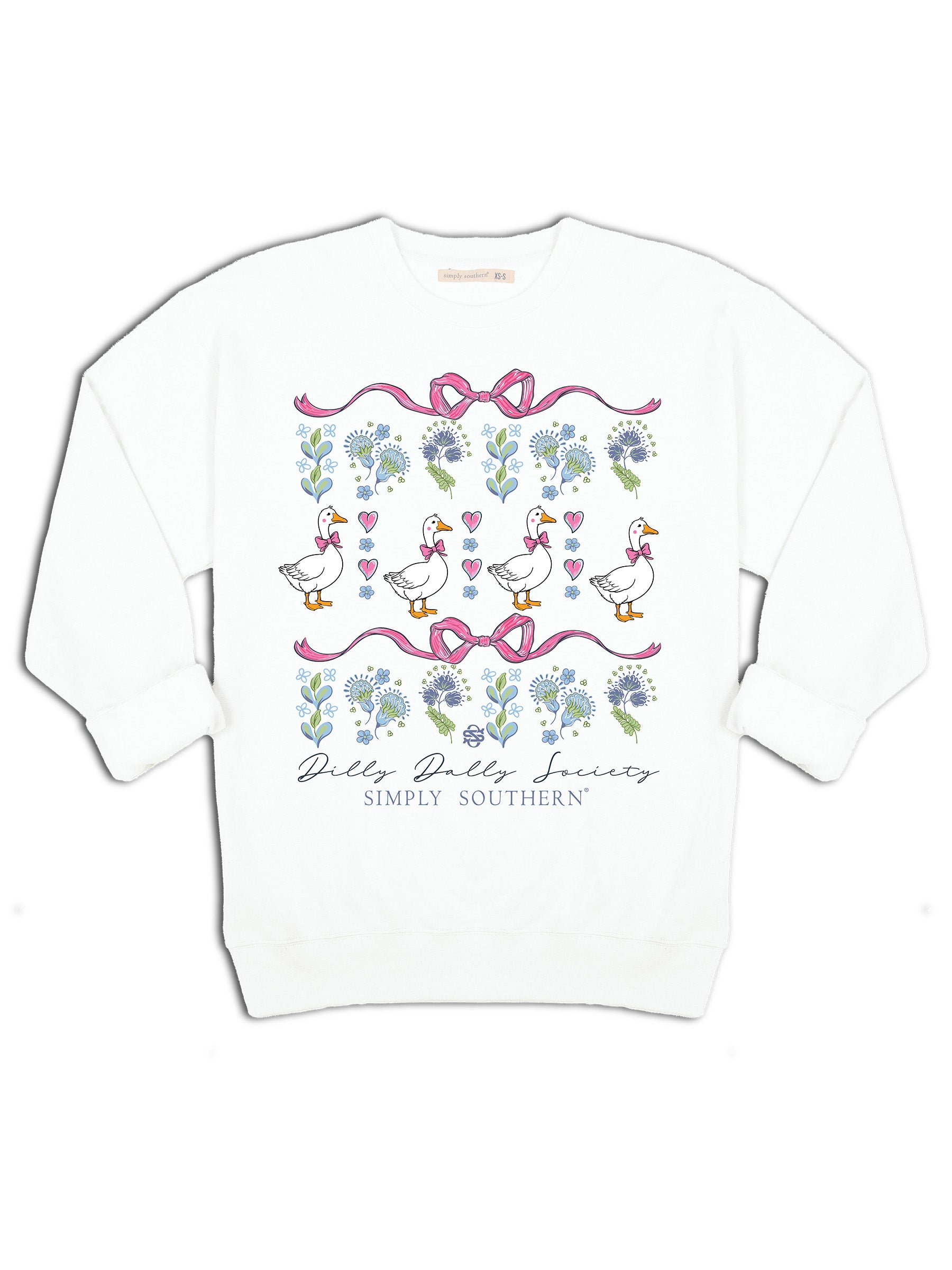 Simply Southern Dilly Dally Long Sleeve Crew Sweatshirt - SimplyCuteTees