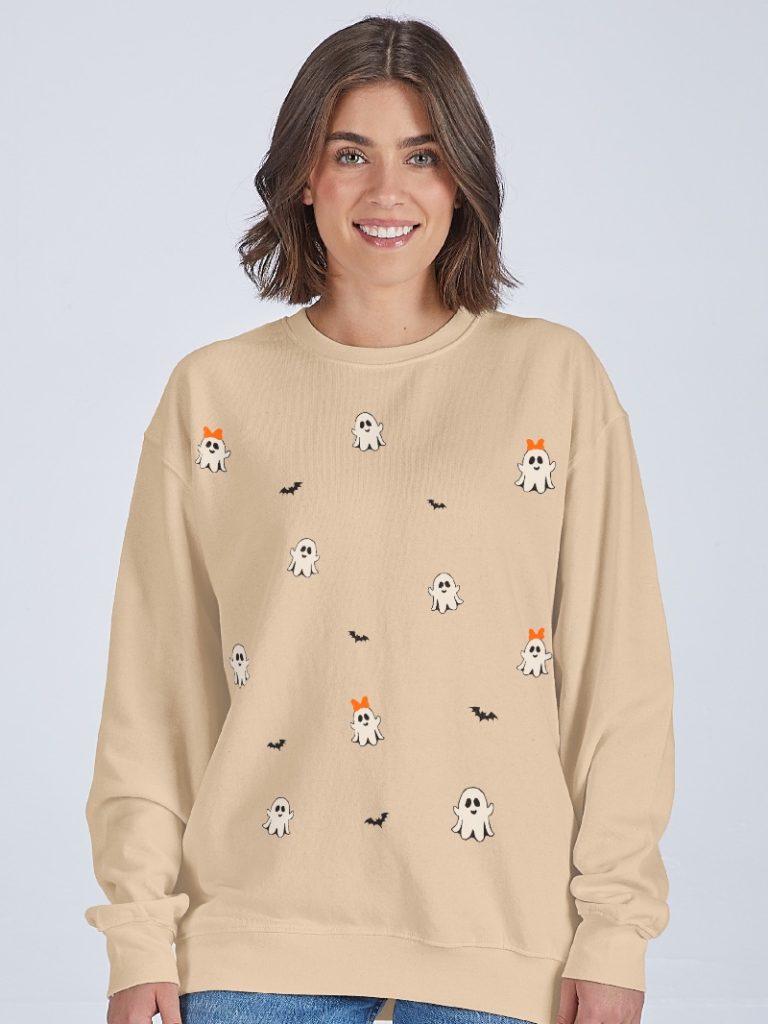 Simply Southern Ghost Fall Long Sleeve Crew Sweatshirt - SimplyCuteTees