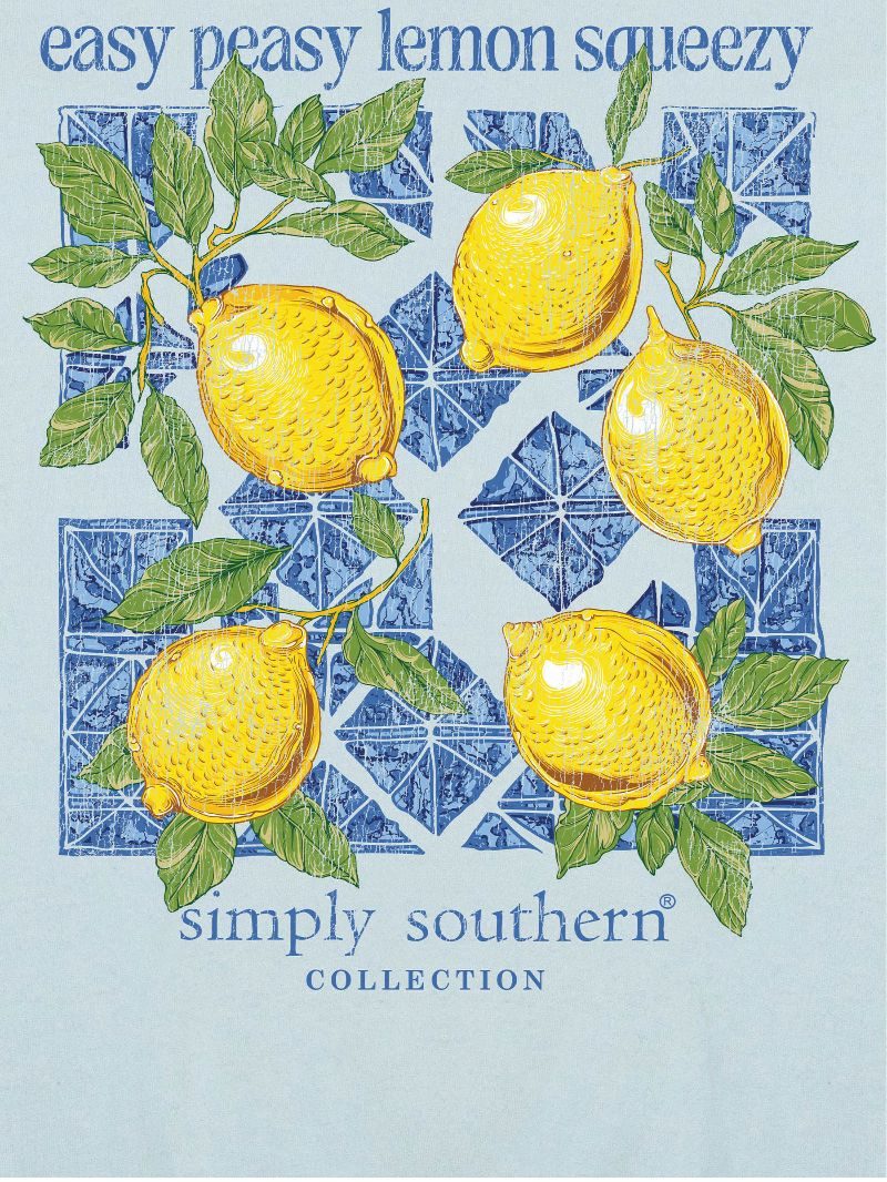 Simply Southern Lemon Long Sleeve Crew Sweatshirt - SimplyCuteTees