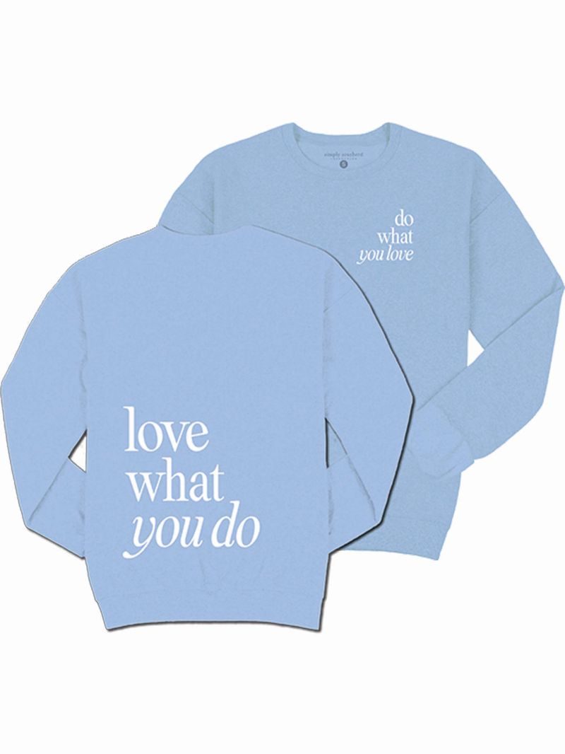 Simply Southern Love Lapis Long Sleeve Crew Sweatshirt - SimplyCuteTees
