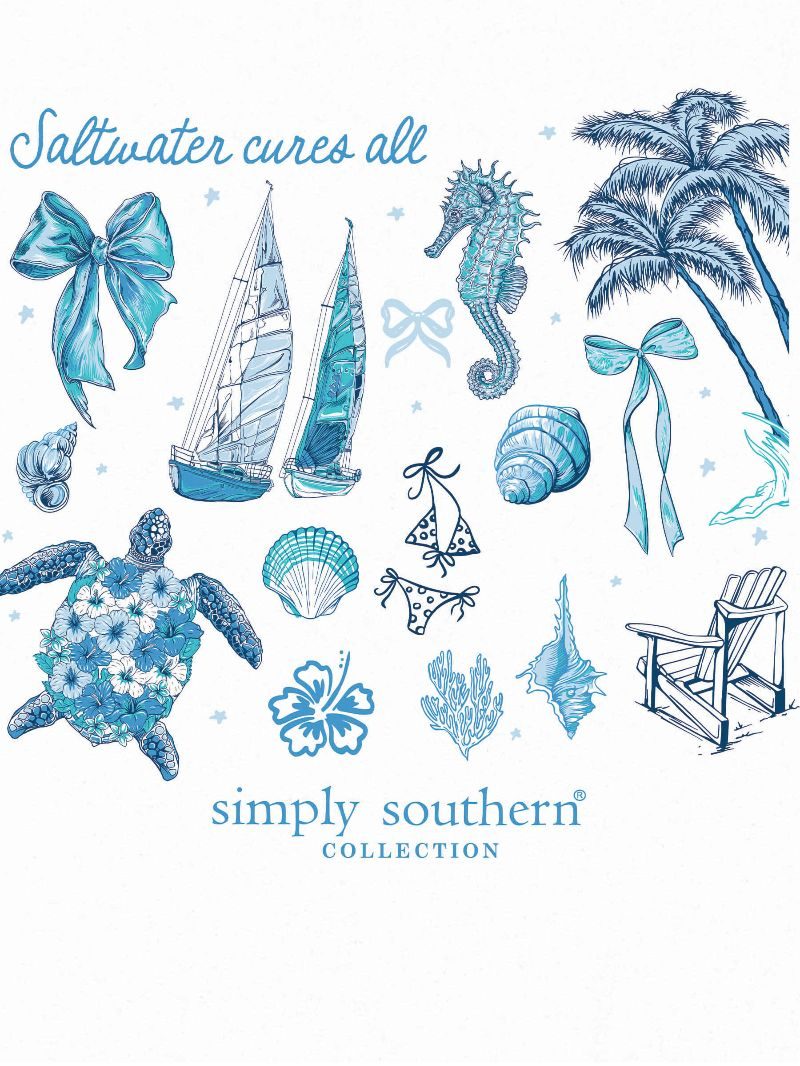 Simply Southern Salty Long Sleeve Crew Sweatshirt - SimplyCuteTees