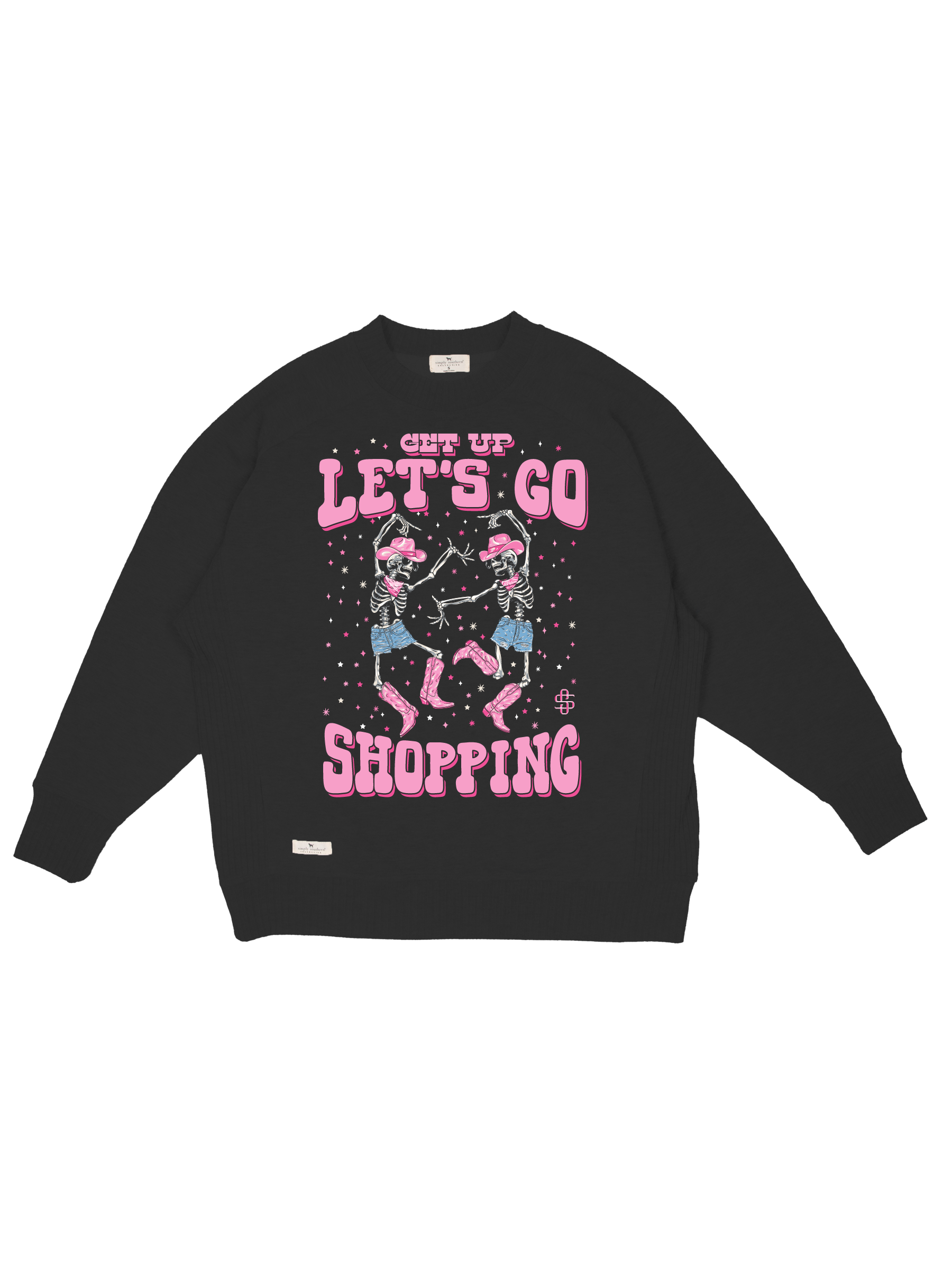 Simply Southern Let's Go Shopping Long Sleeve Crew Sweatshirt