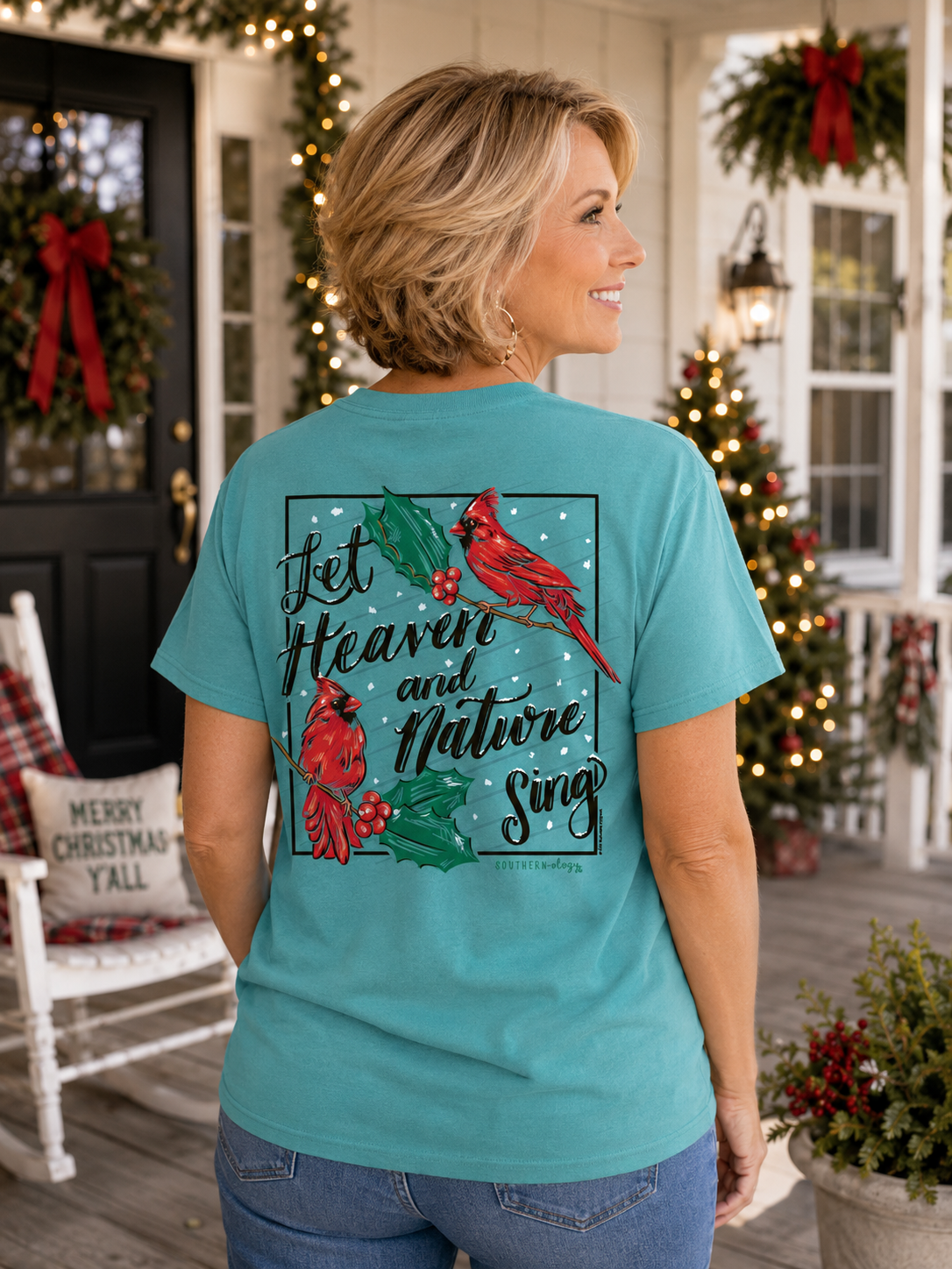 Southernology Heaven and Nature Sing Holiday Comfort Colors T-Shirt