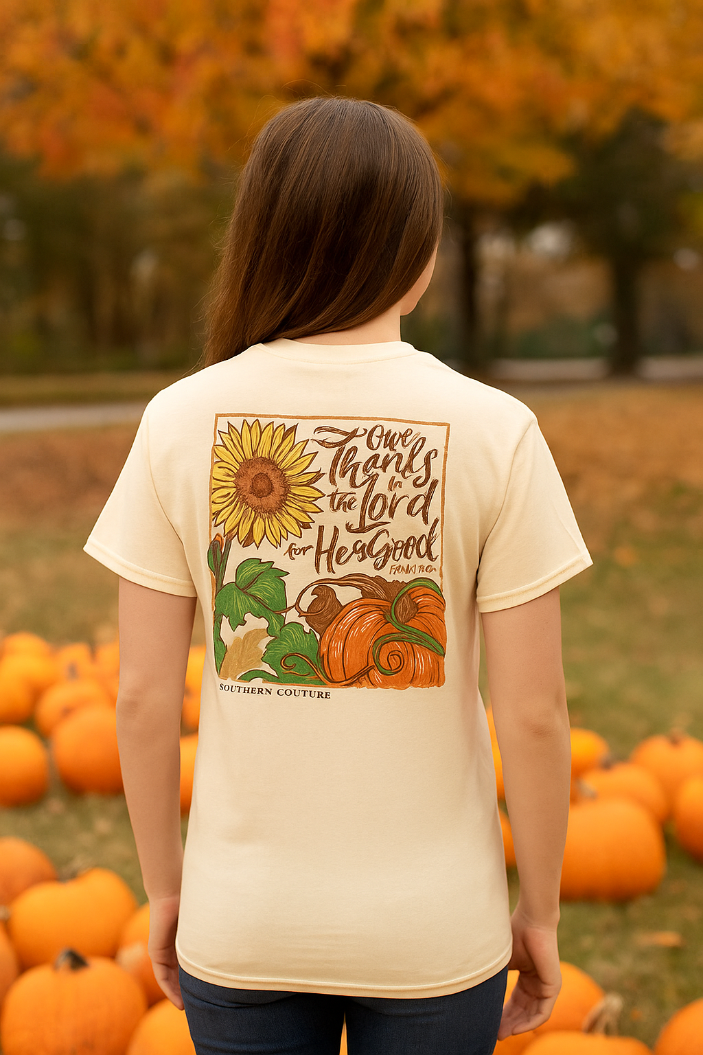 Southern Couture Classic Give Thanks To The Lord Fall T-Shirt - SimplyCuteTees