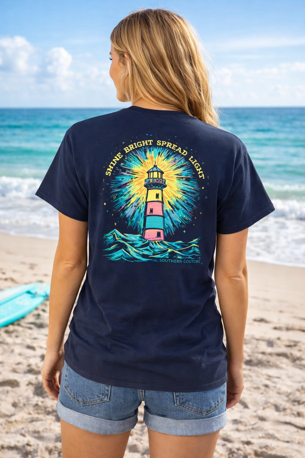 Southern Couture Classic Shine Bright Lighthouse T-Shirt