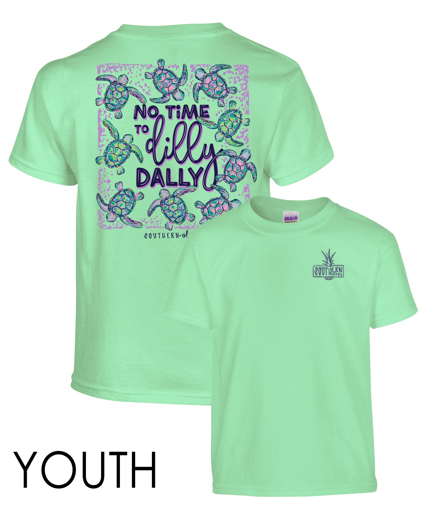 Southernology Dilly Dally Turtles Comfort Colors T-Shirt - SimplyCuteTees