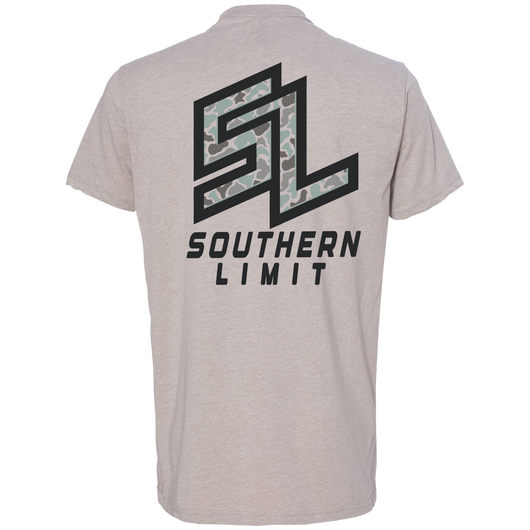 Southern Limit Grey Camo Logo Unisex T-Shirt - SimplyCuteTees
