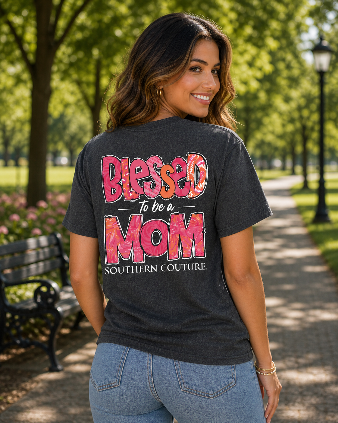 Southern Couture Classic Blessed to Be A Mom T-Shirt