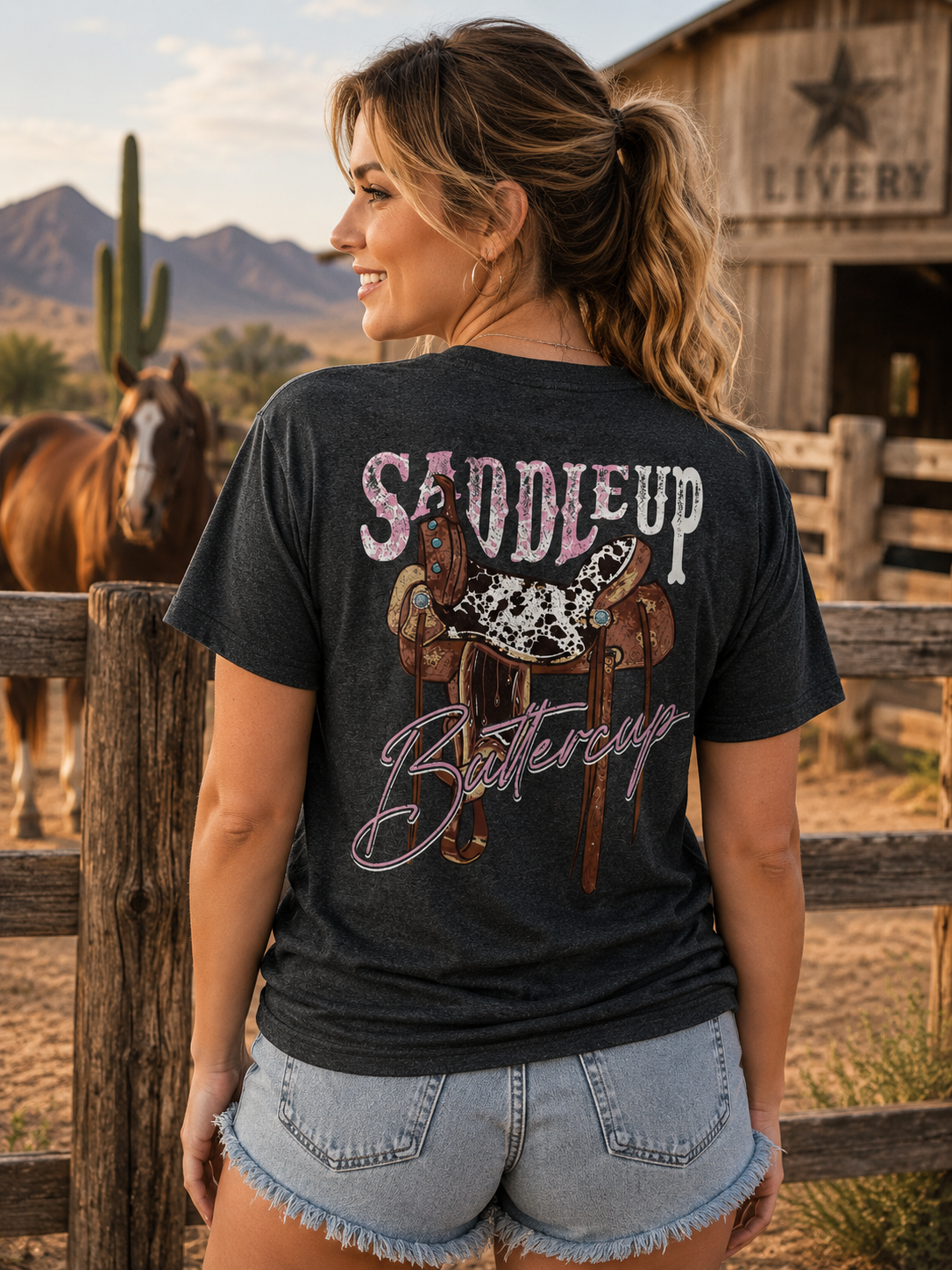 Girlie Girl Originals Saddle up Buttercup T-Shirt