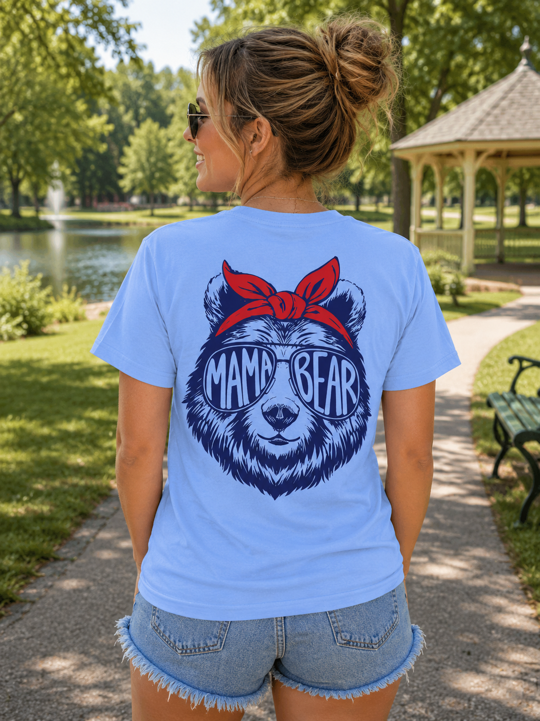 Southern Attitude Mama Bear Glasses T-Shirt