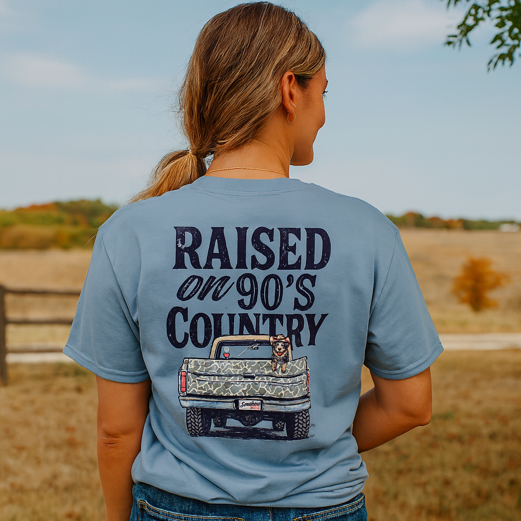 Girlie Girl Originals Raised 90'S Country T-Shirt - SimplyCuteTees
