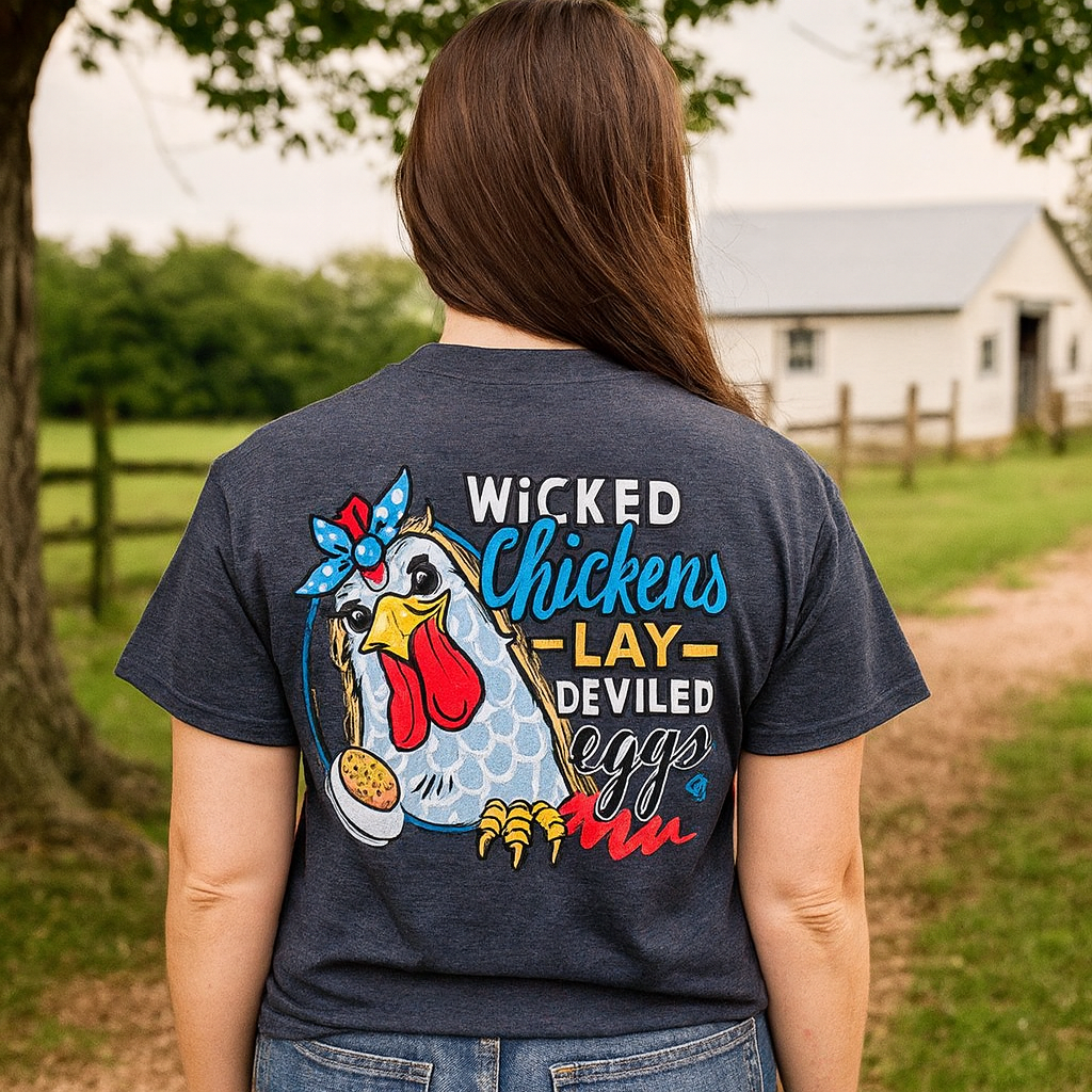 Girlie Girl Originals Preppy Wicked Chickens T-Shirt - SimplyCuteTees