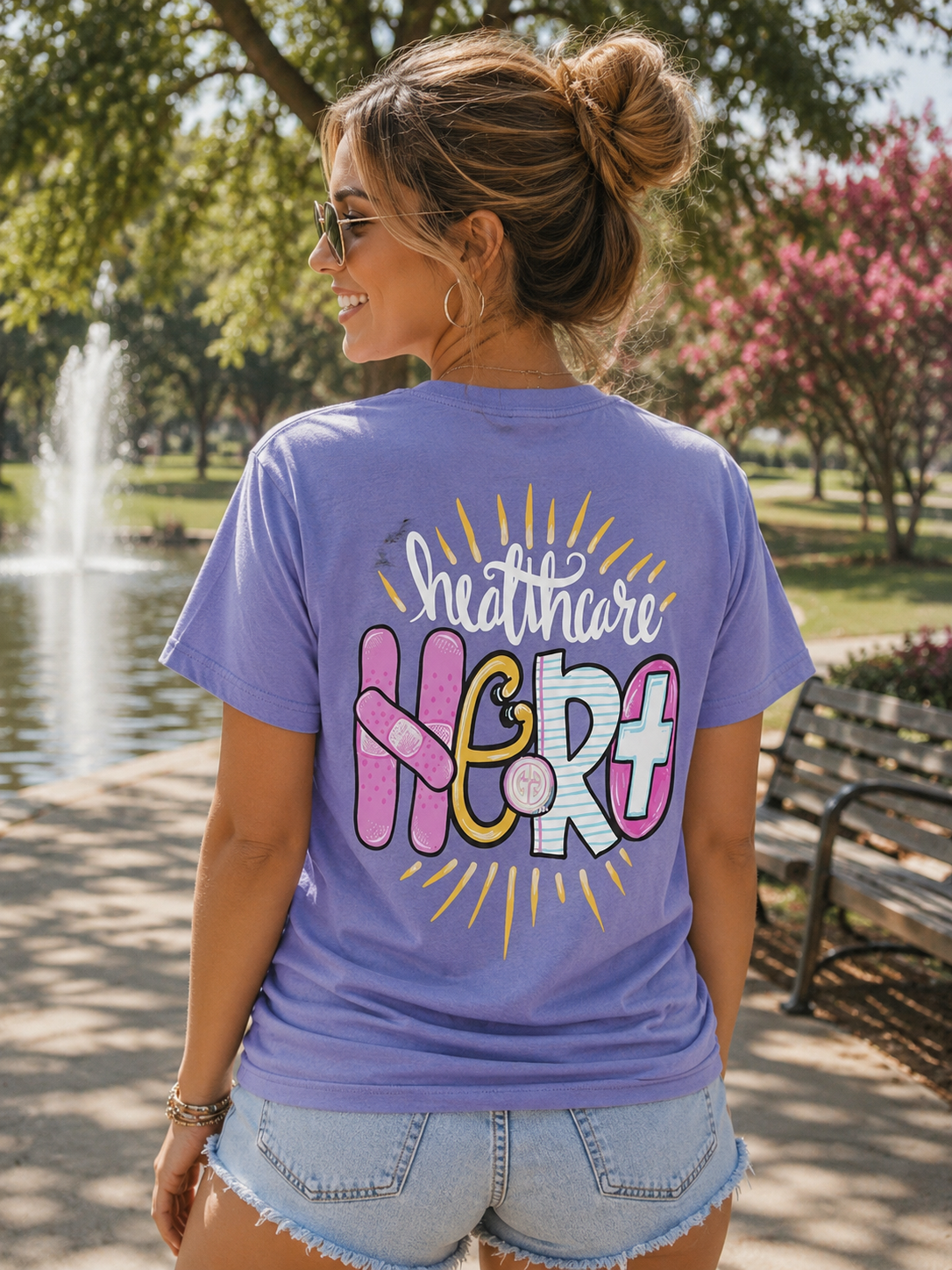 Girlie Girl Originals Preppy Healthcare Hero Nurse Doctor T-Shirt