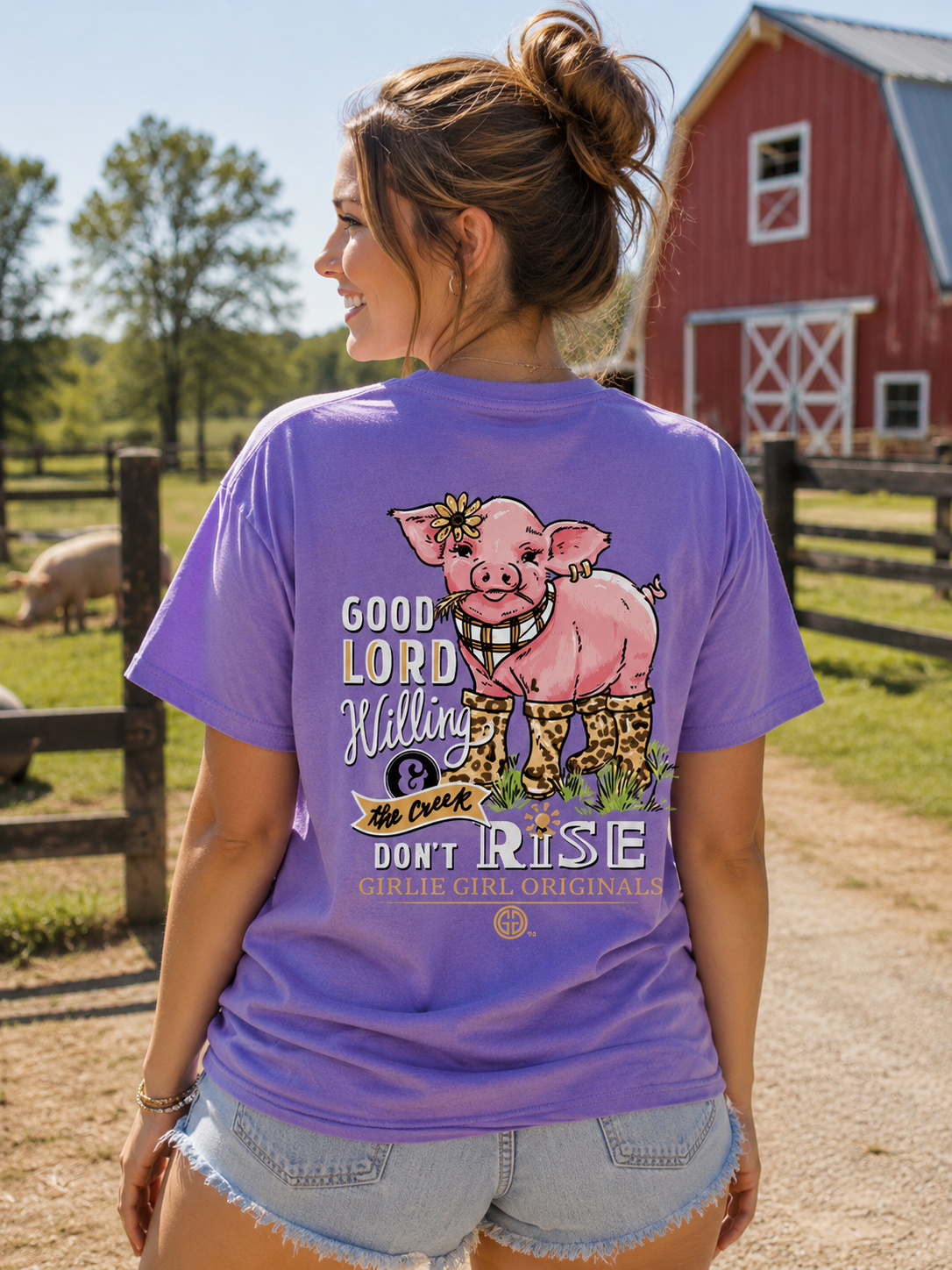 Girlie Girl Originals Good Lord Willing Pig T-Shirt
