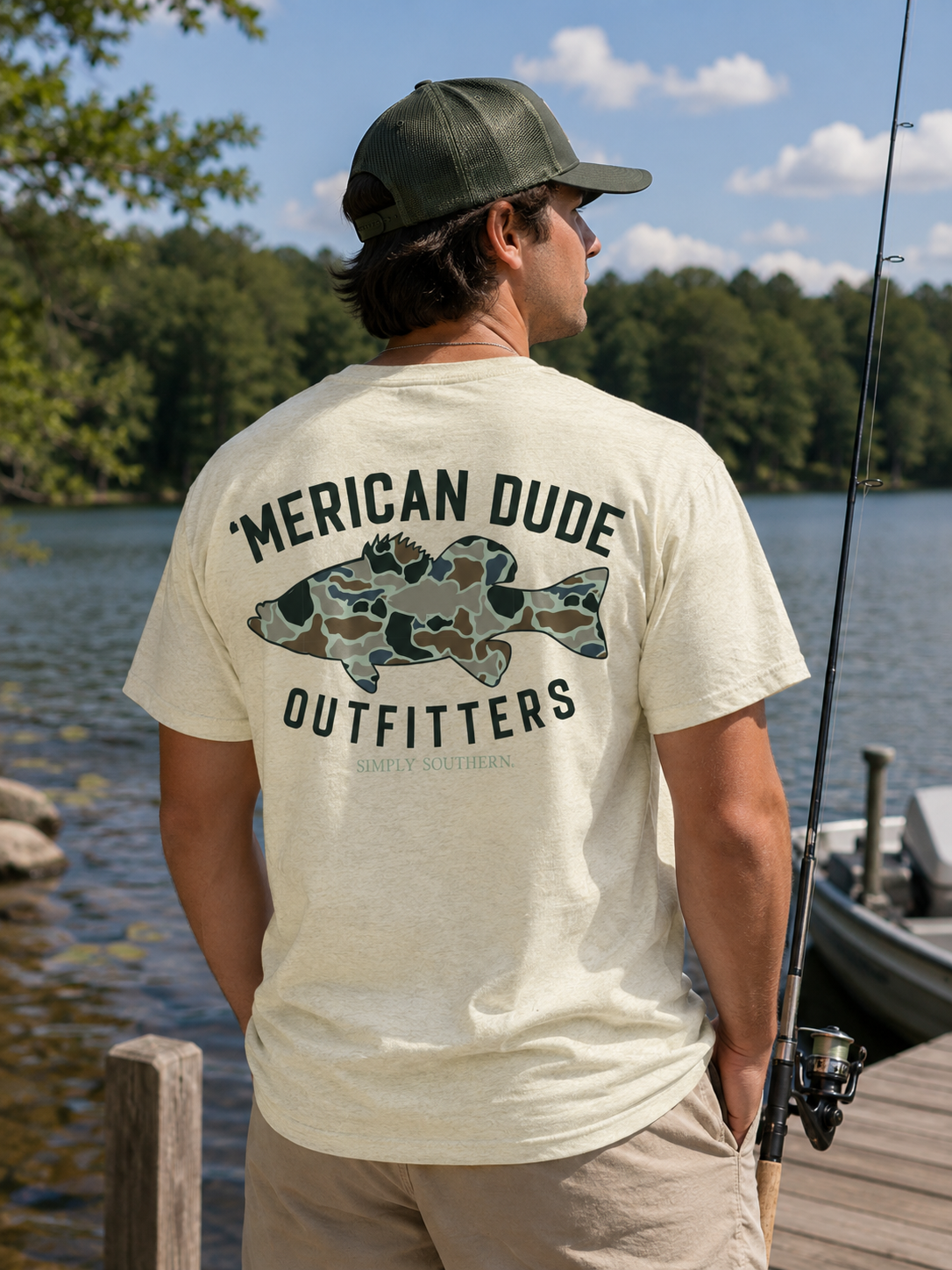 Simply Southern Merican Dude Camo Fish Unisex T-Shirt