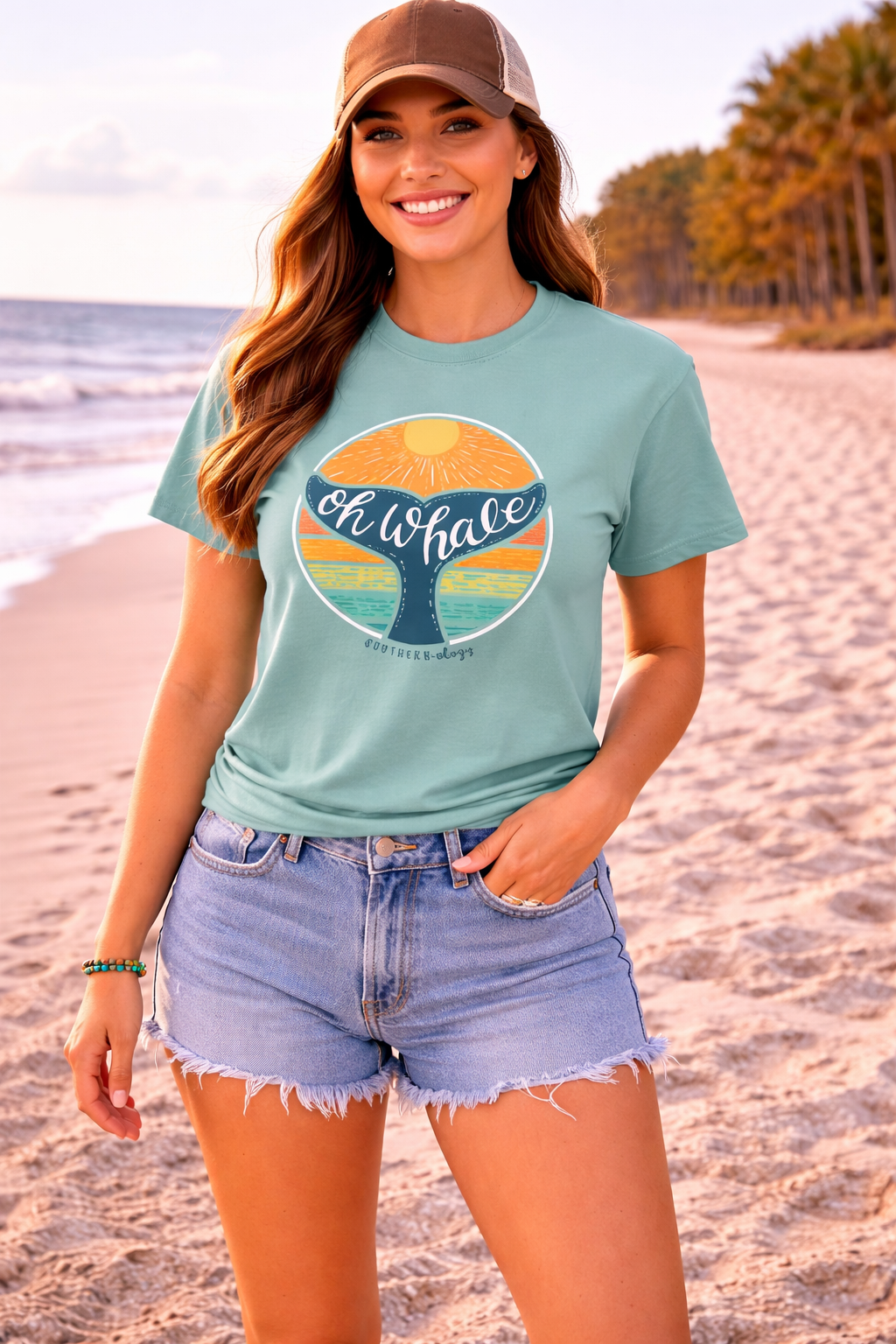 Southernology Oh Whale Sunset Comfort Colors T-Shirt
