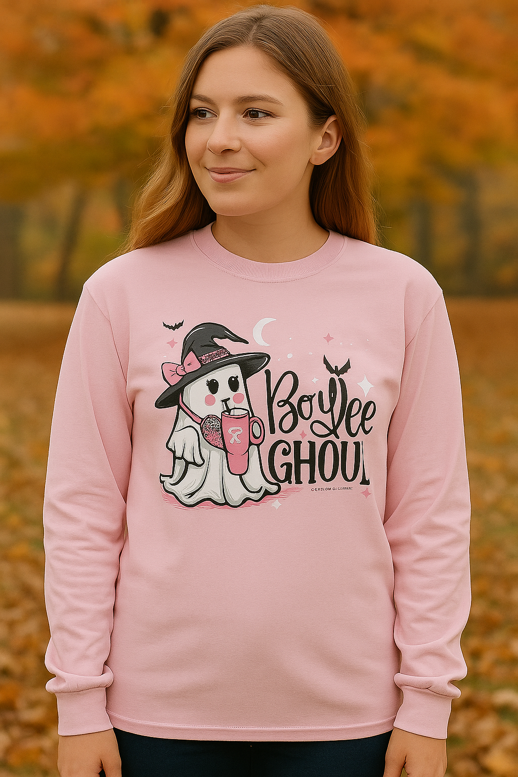 Southern Couture Soft Boujee Ghoul Fall Long Sleeve T-Shirt - SimplyCuteTees