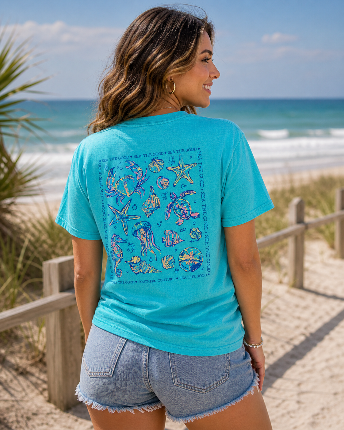 Southern Couture Sea The Good Comfort Colors T-Shirt