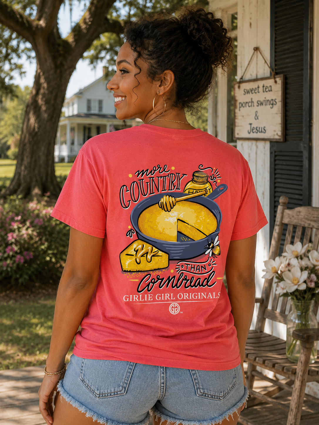 Girlie Girl Originals More Country Than Cornbread T-Shirt