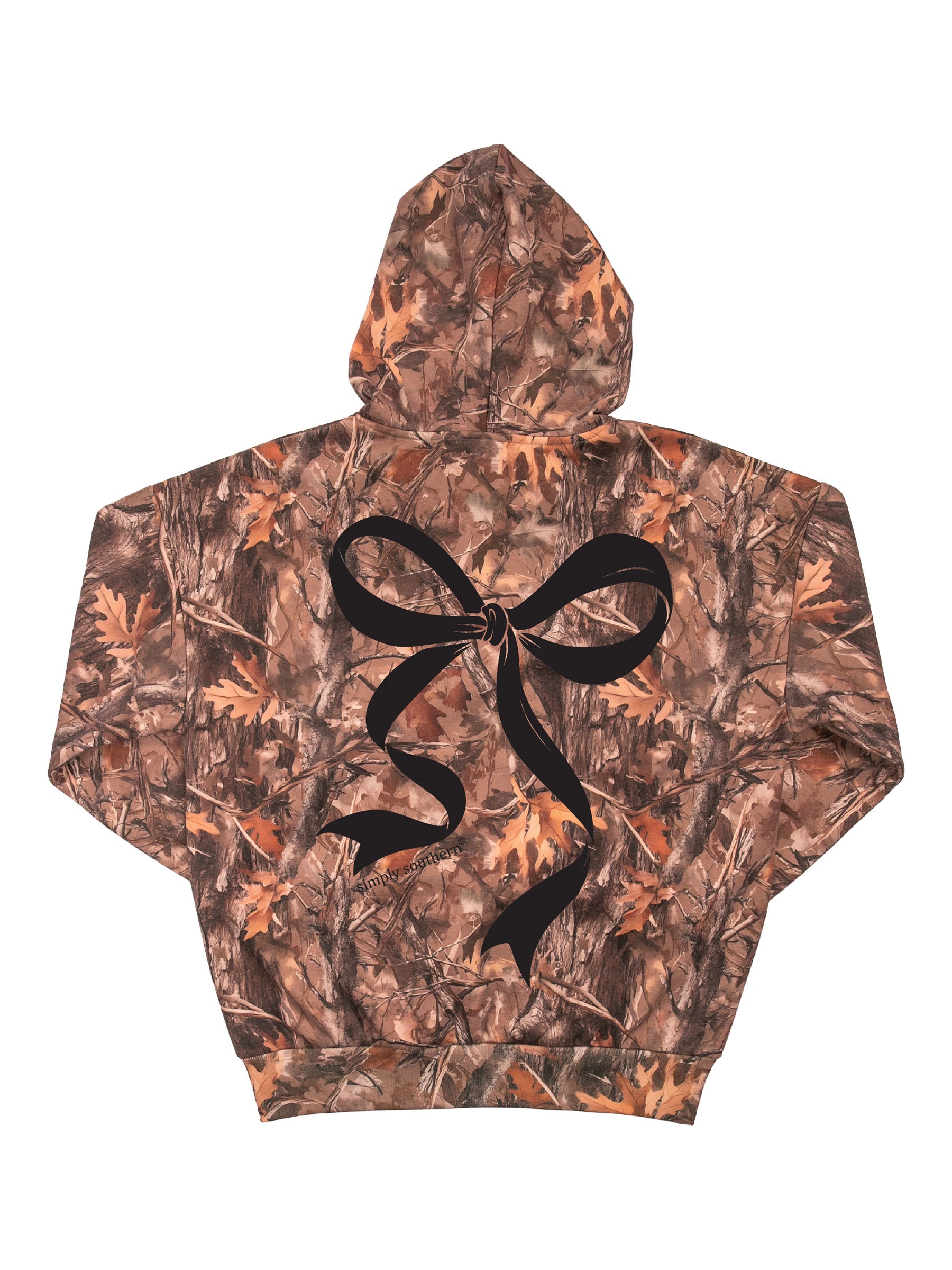 Simply Southern Bow Camo Long Sleeve Hoodie - SimplyCuteTees