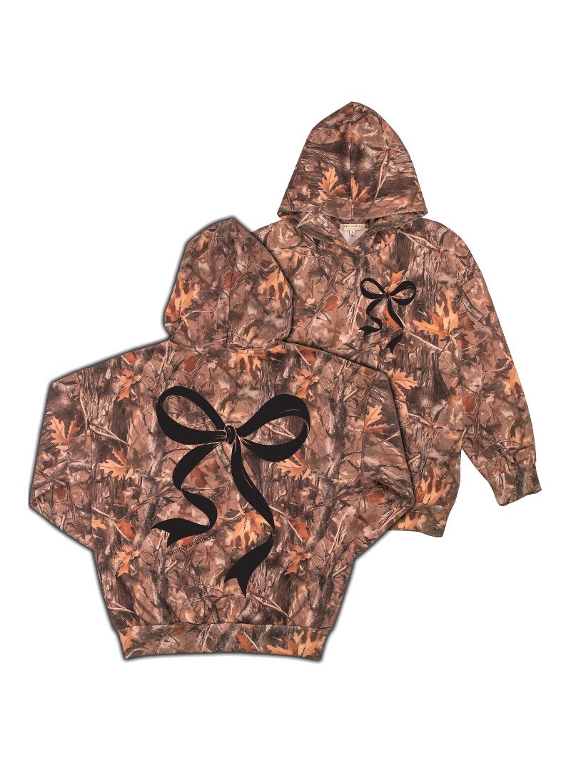 Simply Southern Bow Camo Long Sleeve Hoodie - SimplyCuteTees
