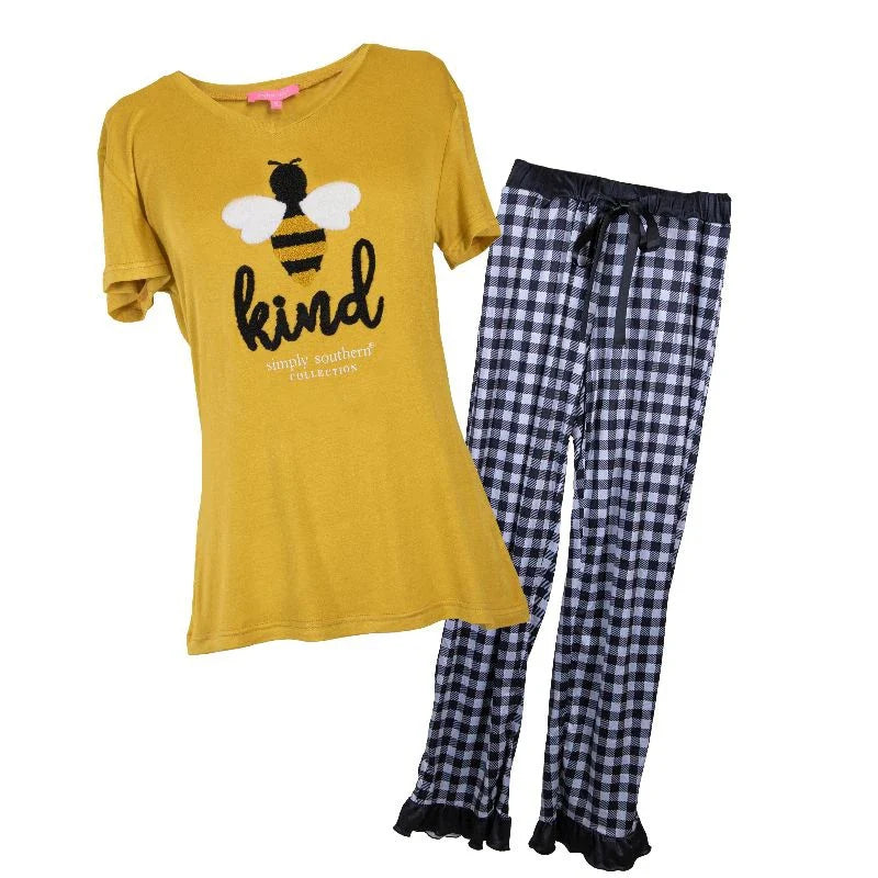 Simply Southern Bee Kind PJ Pants &amp; T-Shirt Set