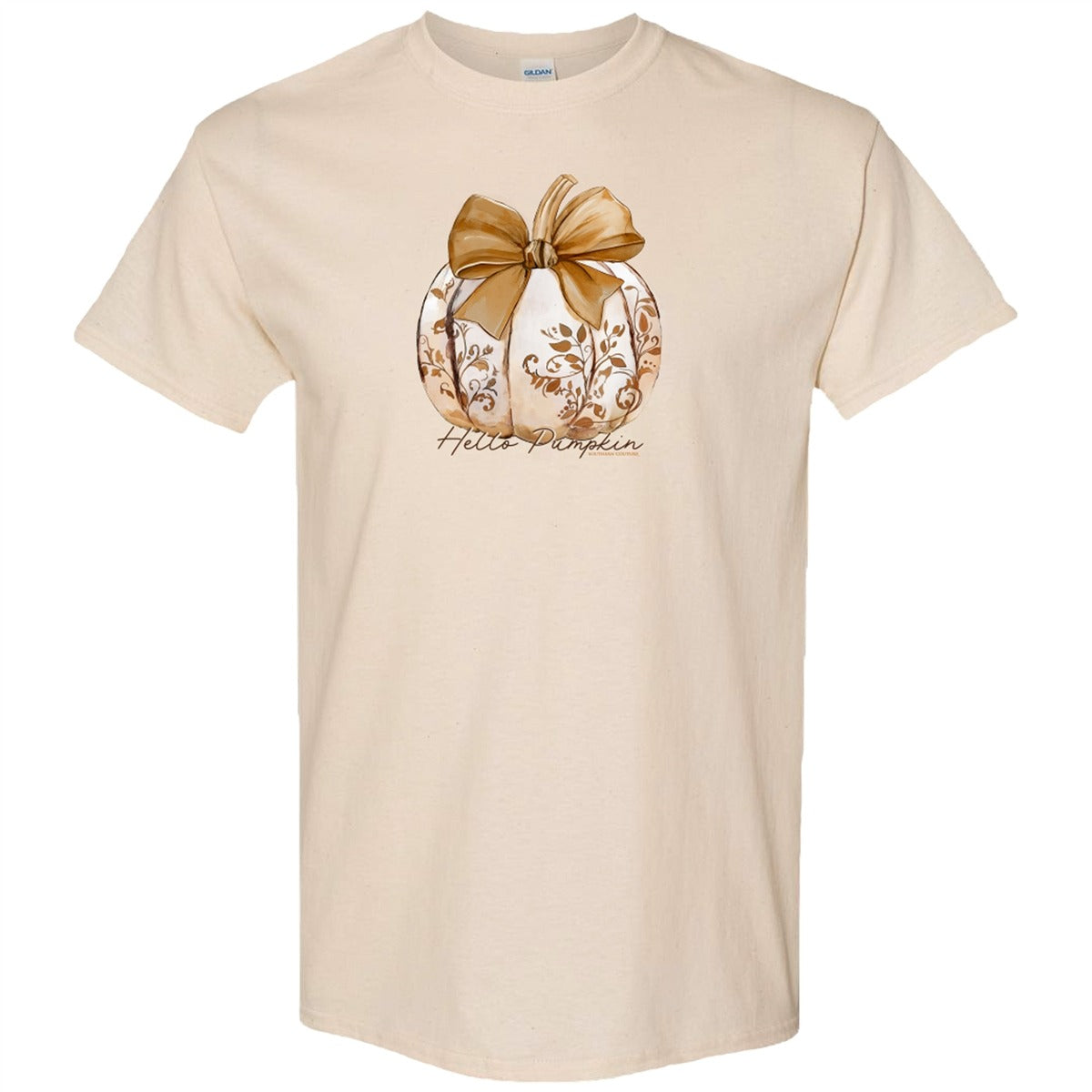 Southern Couture Soft Hello Pumpkin Bow T-Shirt - SimplyCuteTees