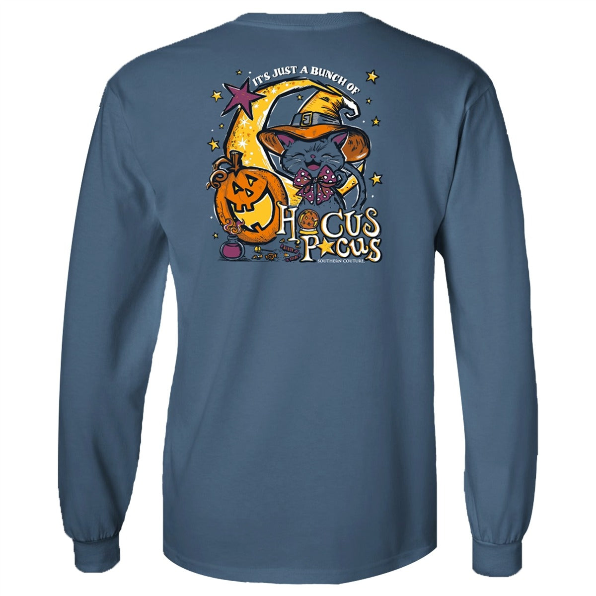 Southern Couture Classic Hocus Pocus Cat Fall Long Sleeve T-Shirt - SimplyCuteTees