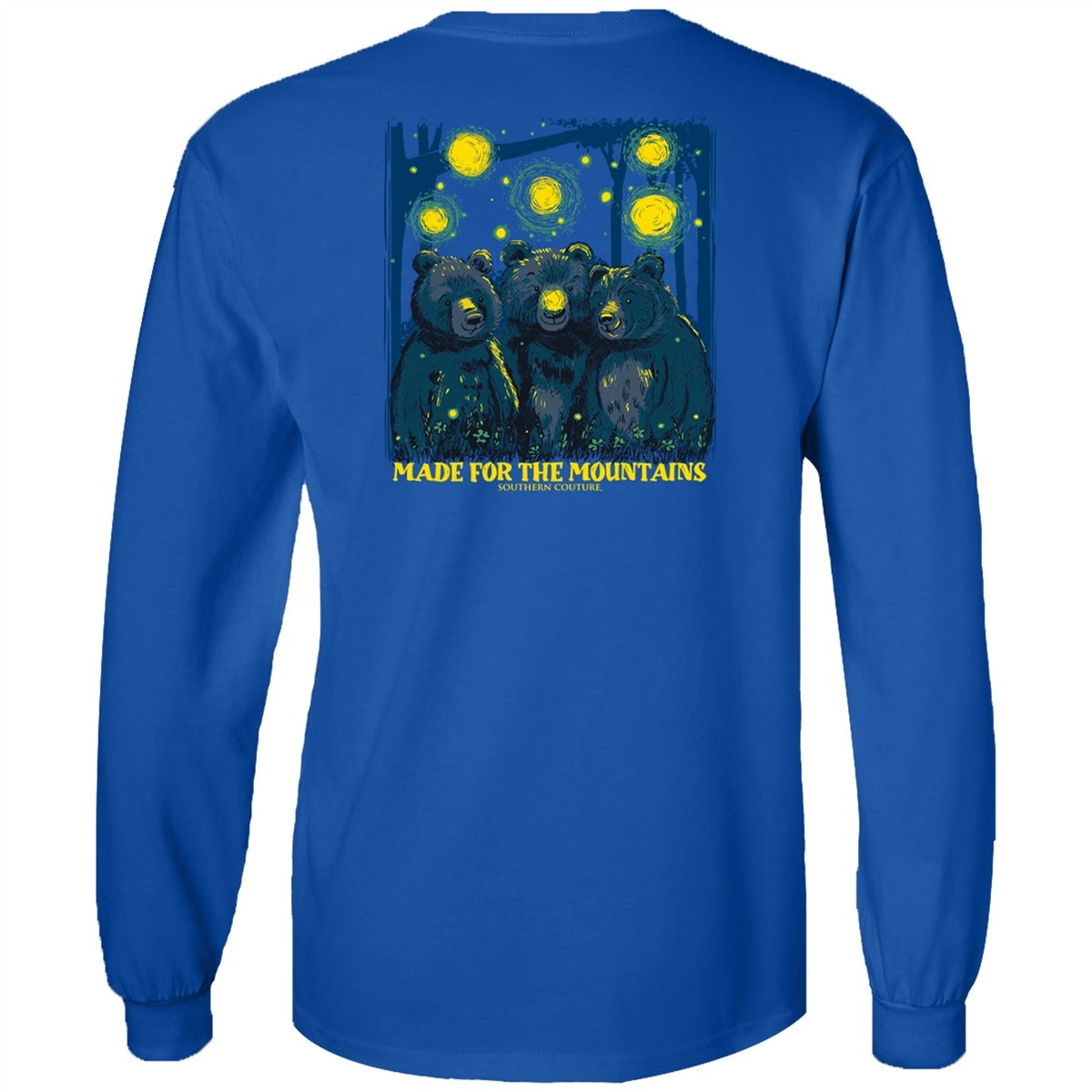 Southern Couture Classic Made For The Mountains Bears Long Sleeve T-Shirt - SimplyCuteTees