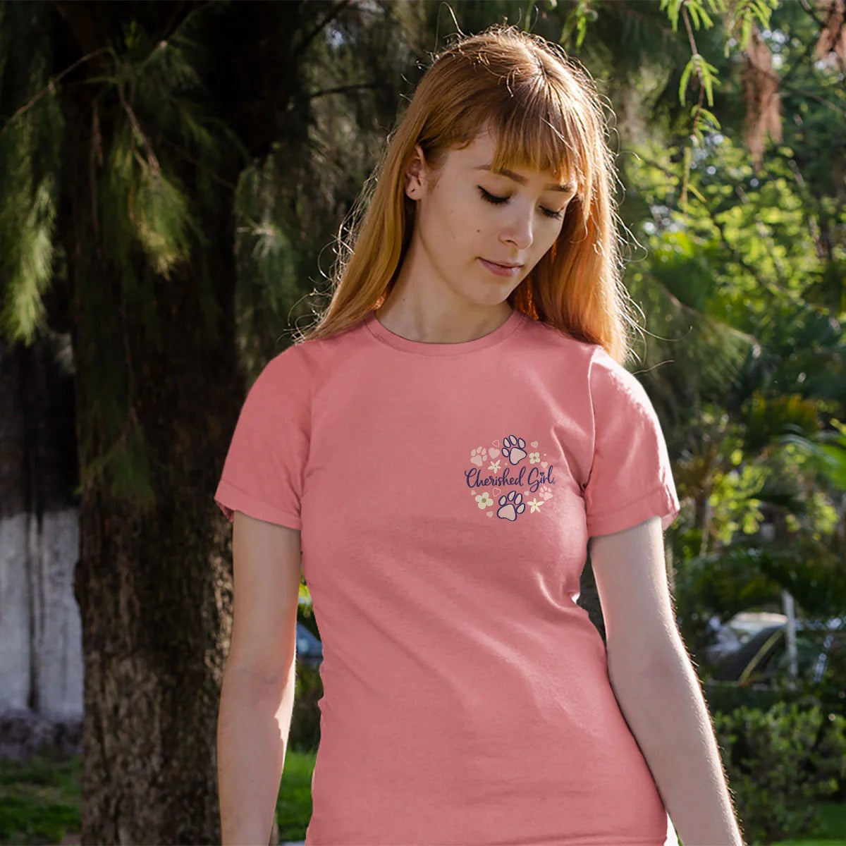 Cherished Girl My Dog Thinks I am Christian T-Shirt