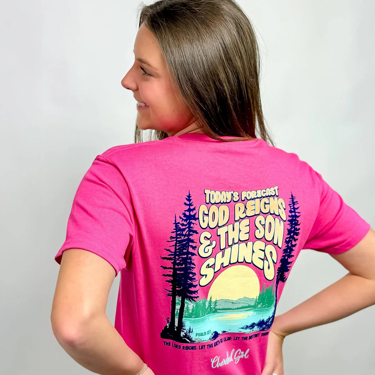 Cherished Girl God Reigns Son Shines Faith T-Shirt - SimplyCuteTees